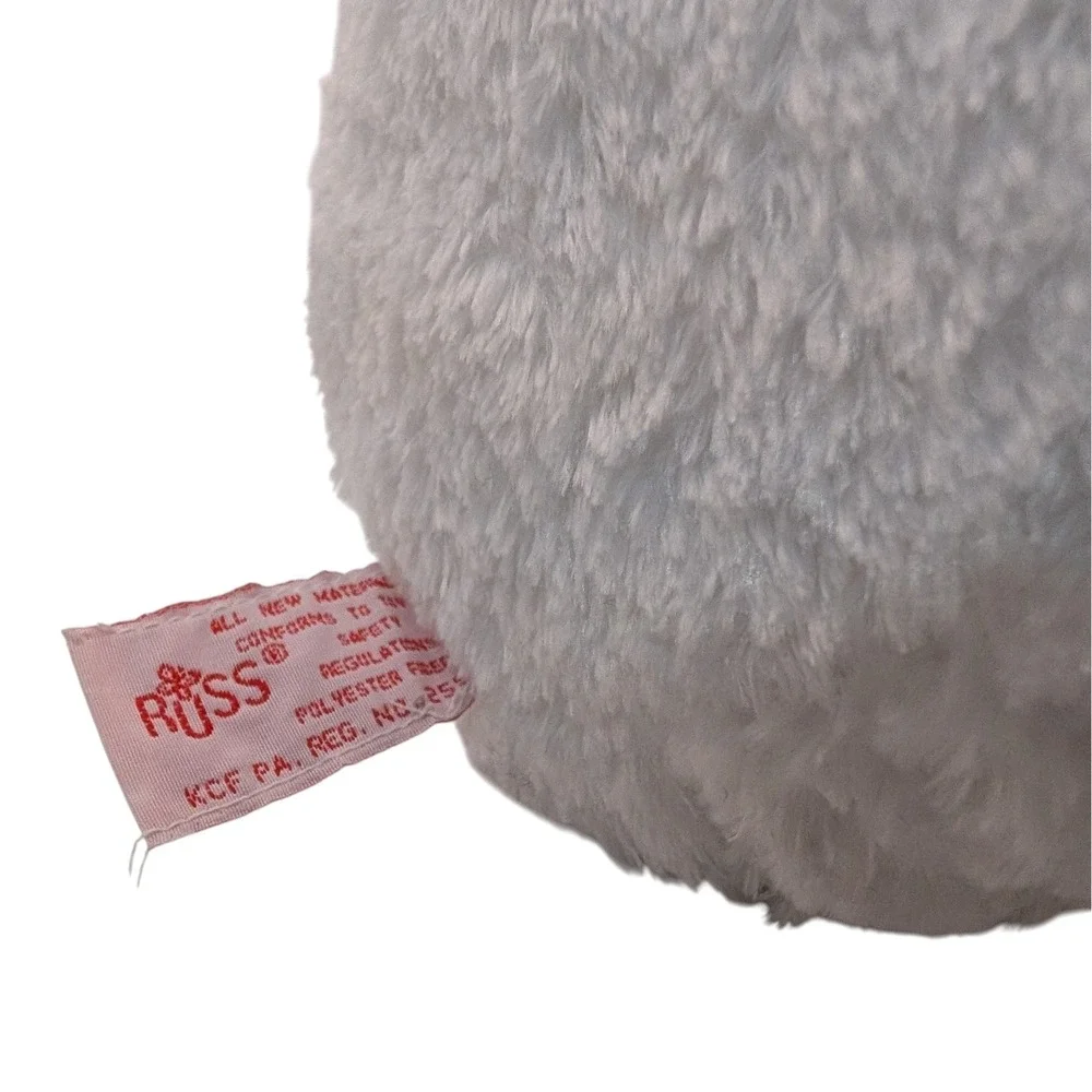 Vintage Russ Berrie Snowball Plush Snowman Christmas Scarf Holiday‎ Decor SEE